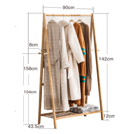 ราวแขวนผ้า 90 CM. COZYBROWN TP0095-01 ธรรมชาติ_5